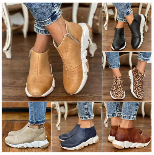 HOT SALE 45% OFFđ„Women's Premium Leather Ankle Boots, Comfy Walking Boots
