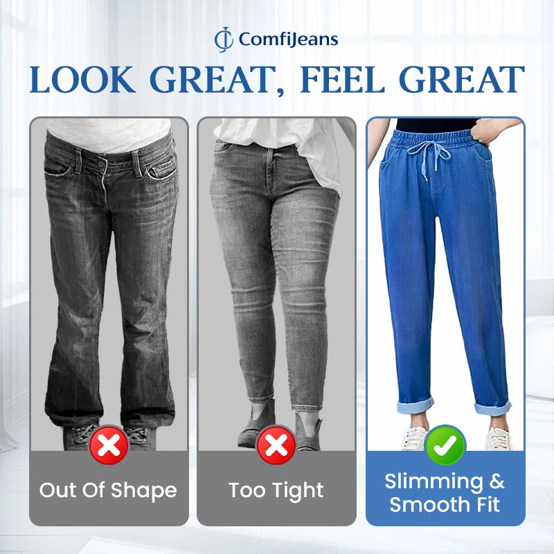 ComfiJeans - High Waist Ultra-Stretch Mom Jeans