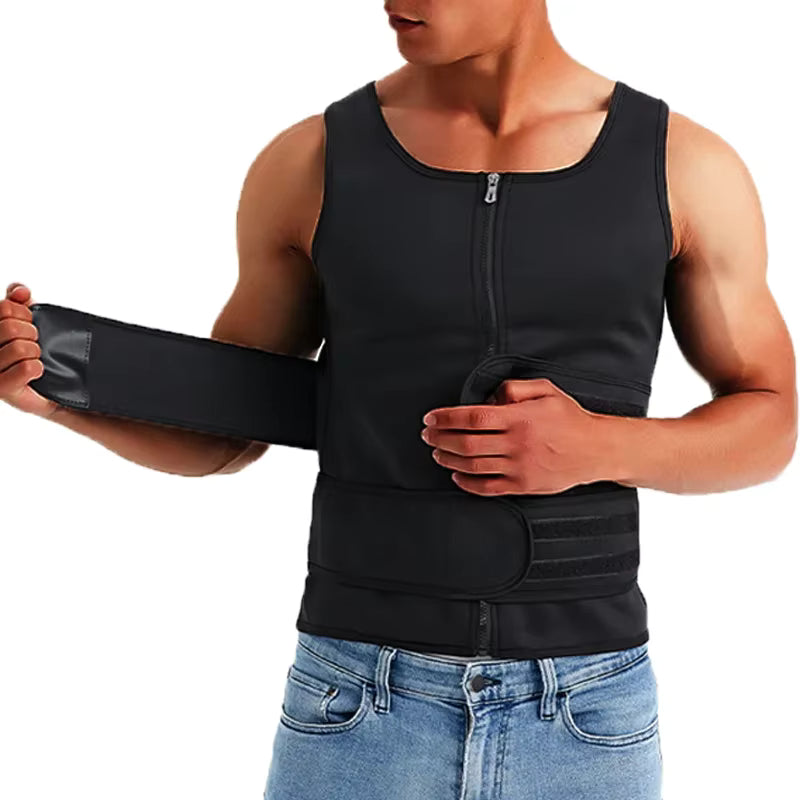 HeatZone™ Men’s Adjustable Double Belt Vest Shapewear
