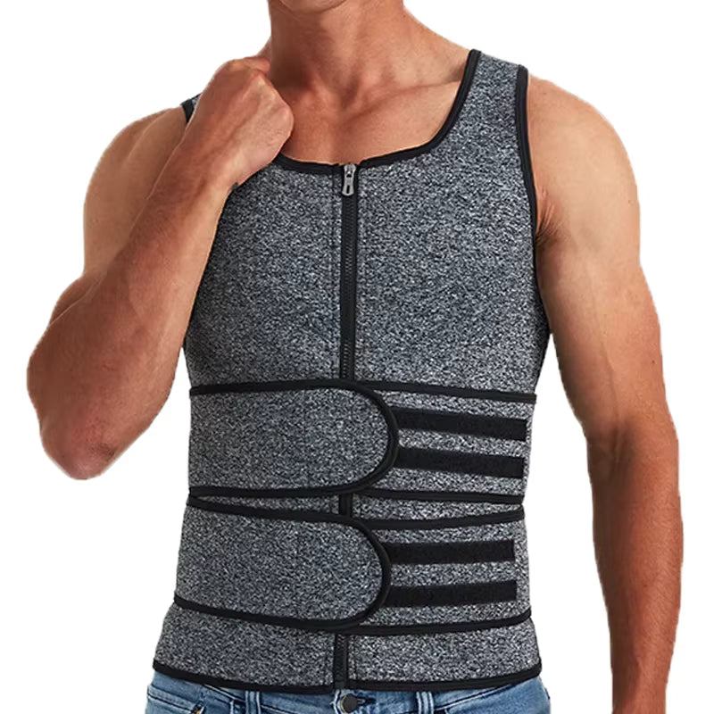 HeatZone™ Men’s Adjustable Double Belt Vest Shapewear