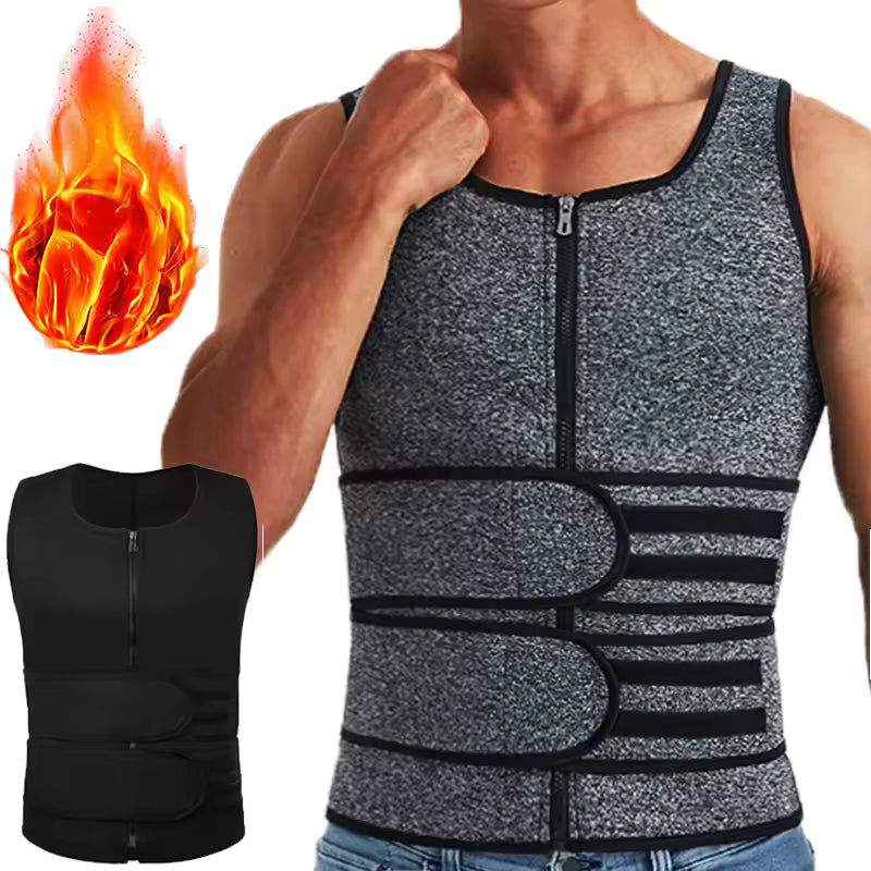 HeatZone™ Men’s Adjustable Double Belt Vest Shapewear