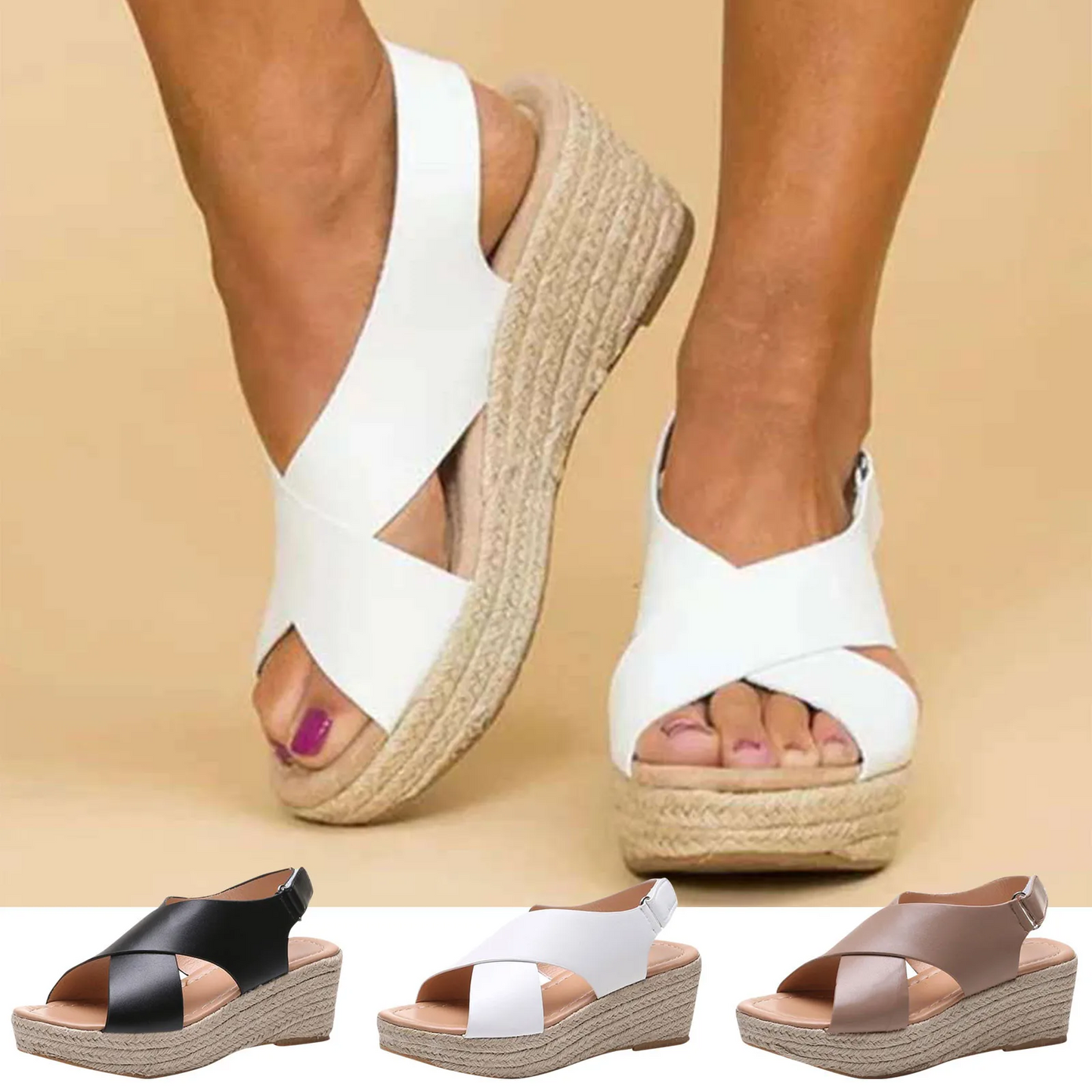 Summer Sale 49% Off❤️ Women's Wedge Platform Sandals With Thick Bottom
