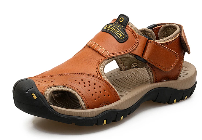 2024 Men's Outdoor Leather Orthopedic Sandals Loafers