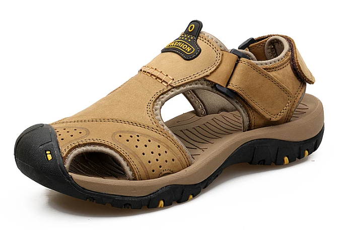 2024 Men's Outdoor Leather Orthopedic Sandals Loafers