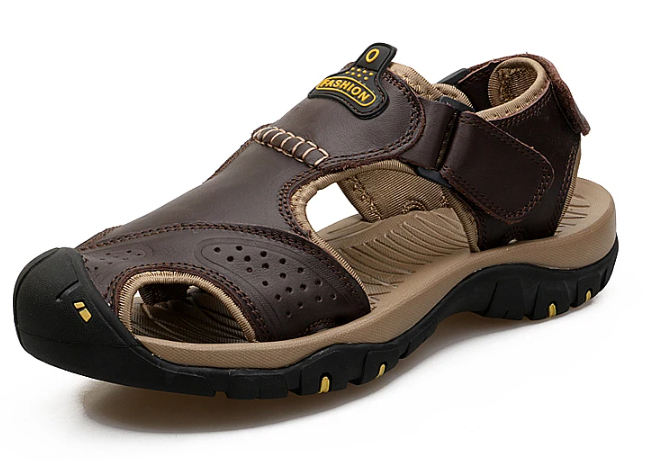 2024 Men's Outdoor Leather Orthopedic Sandals Loafers