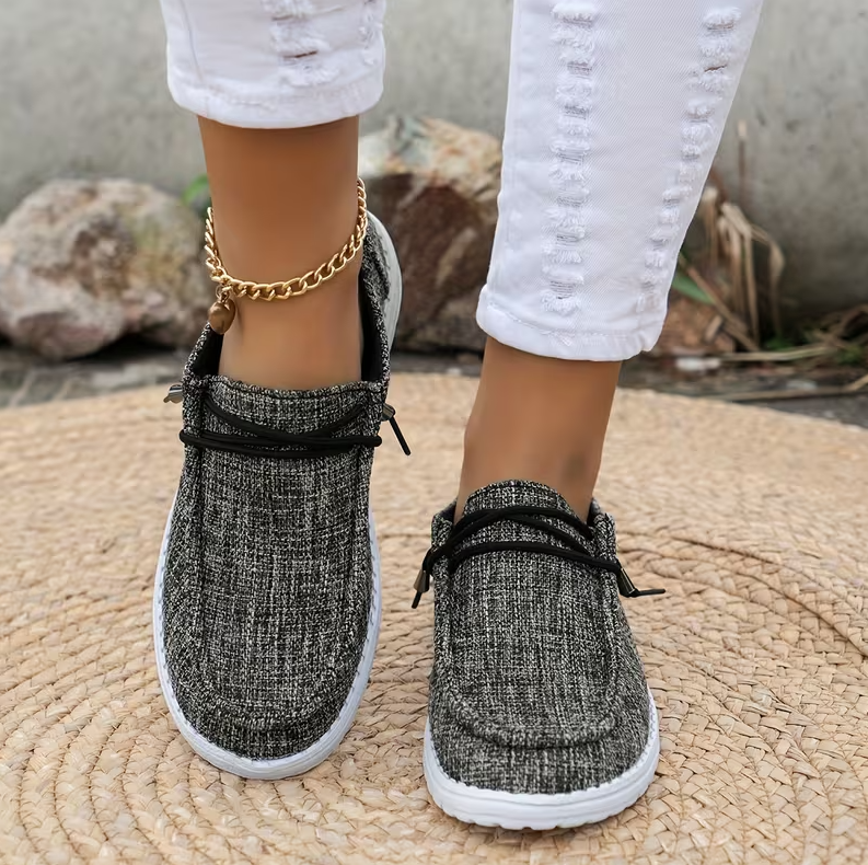 Women Low-top Comfort Loafers, Women's Solid Color Soft Sole Lightweight Flat Walking Shoes
