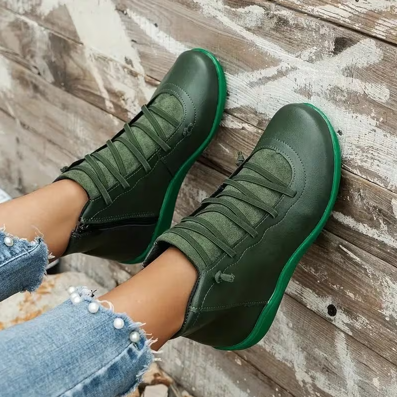 Elena™ Easy-Zip Round-Toe Comfort Boots