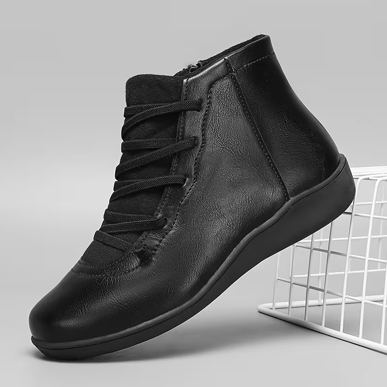 Elena™ Easy-Zip Round-Toe Comfort Boots