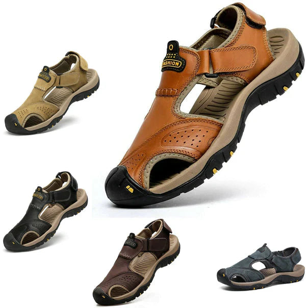 2024 Men's Outdoor Leather Orthopedic Sandals Loafers