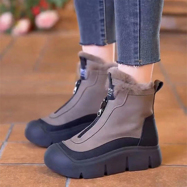 HOT SALE 45%🎁 Women's Waterproof Warm Zipper Snow Boots