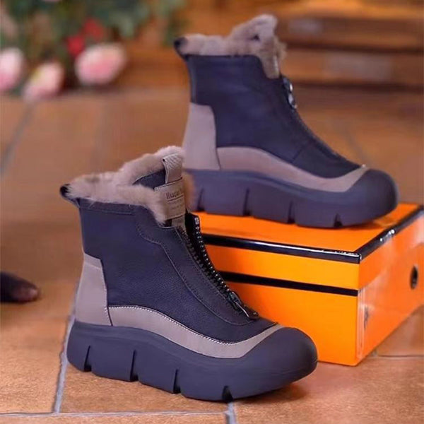 HOT SALE 45%🎁 Women's Waterproof Warm Zipper Snow Boots