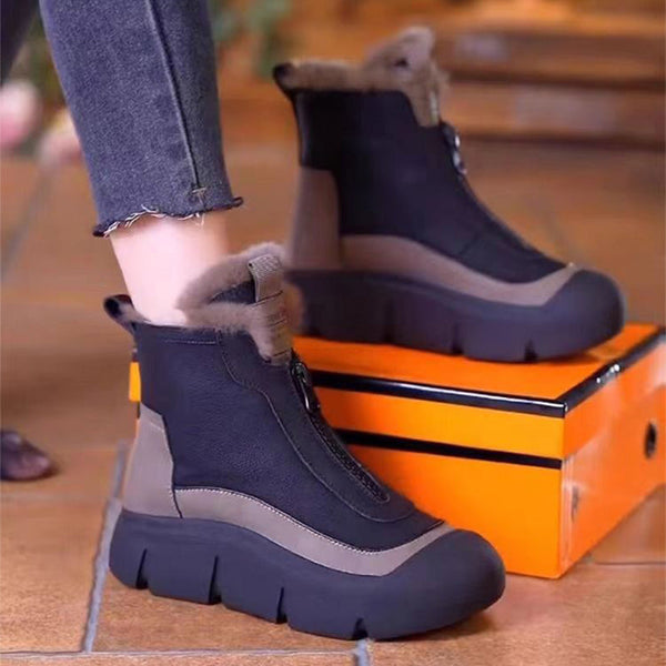 HOT SALE 45%🎁 Women's Waterproof Warm Zipper Snow Boots