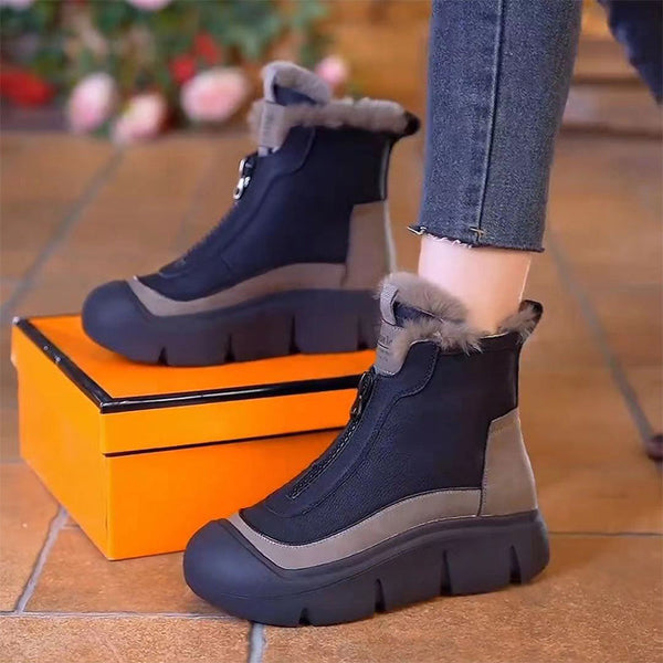 HOT SALE 45%🎁 Women's Waterproof Warm Zipper Snow Boots