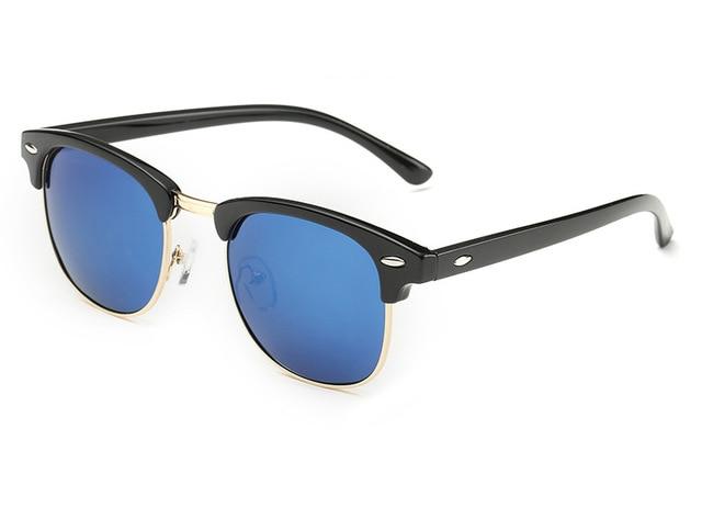 Retro Half-frame Polarized Sunglasses UV400