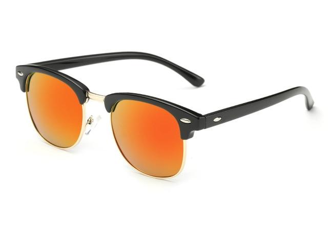 Retro Half-frame Polarized Sunglasses UV400