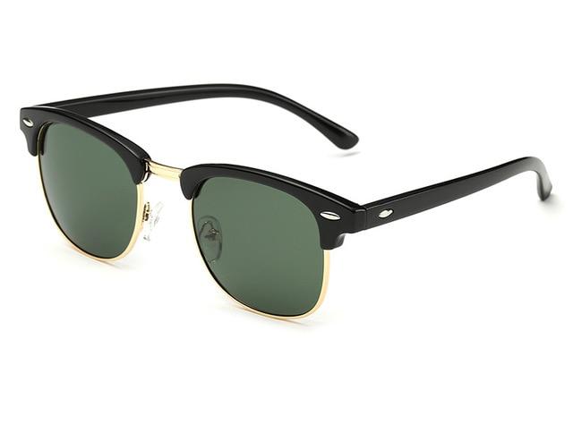 Retro Half-frame Polarized Sunglasses UV400