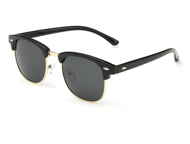 Retro Half-frame Polarized Sunglasses UV400