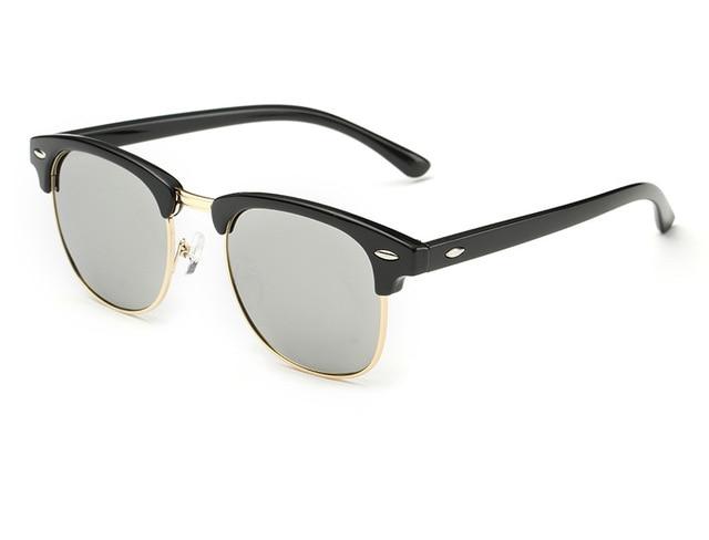 Retro Half-frame Polarized Sunglasses UV400