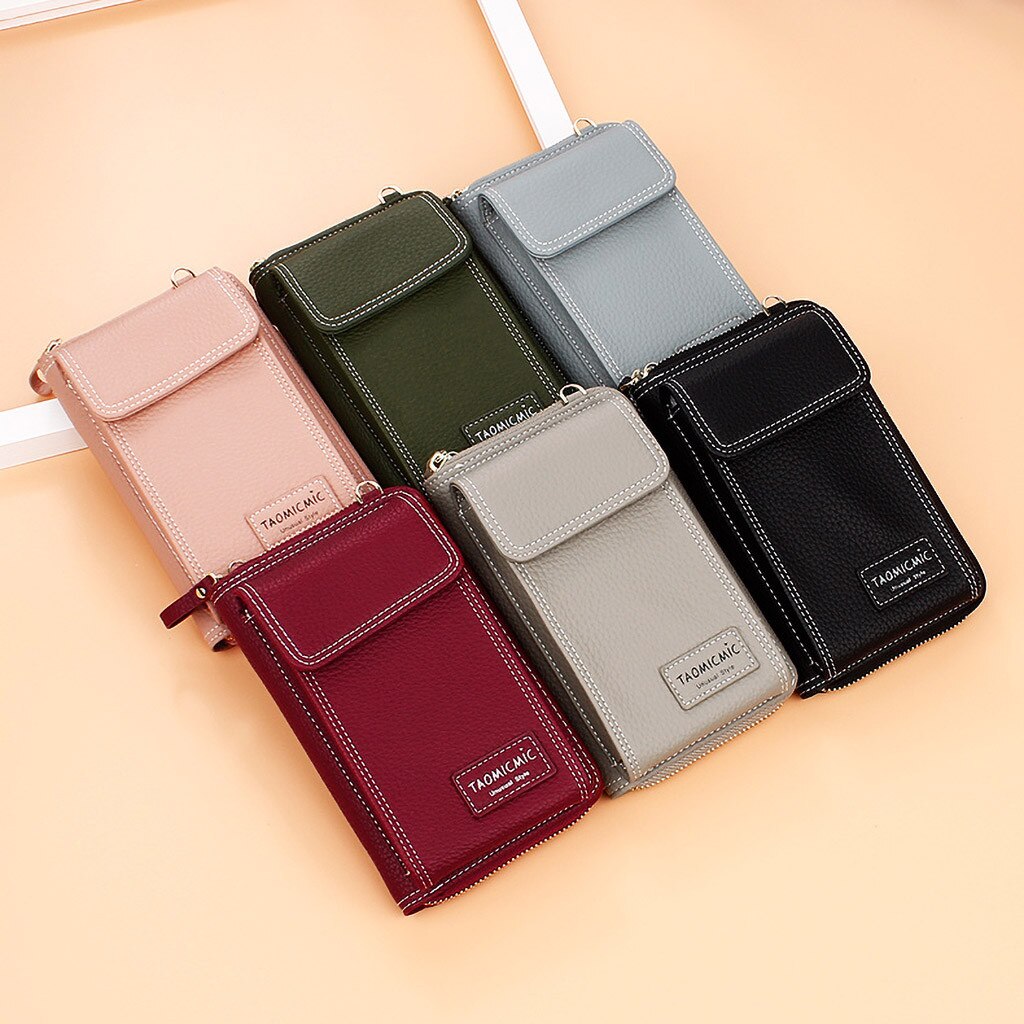 Essential Mobile Phone Leather Clutch Bag