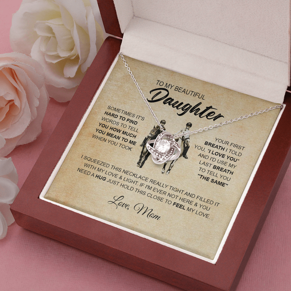 To My Beautiful Daughter | Love Knot Necklace