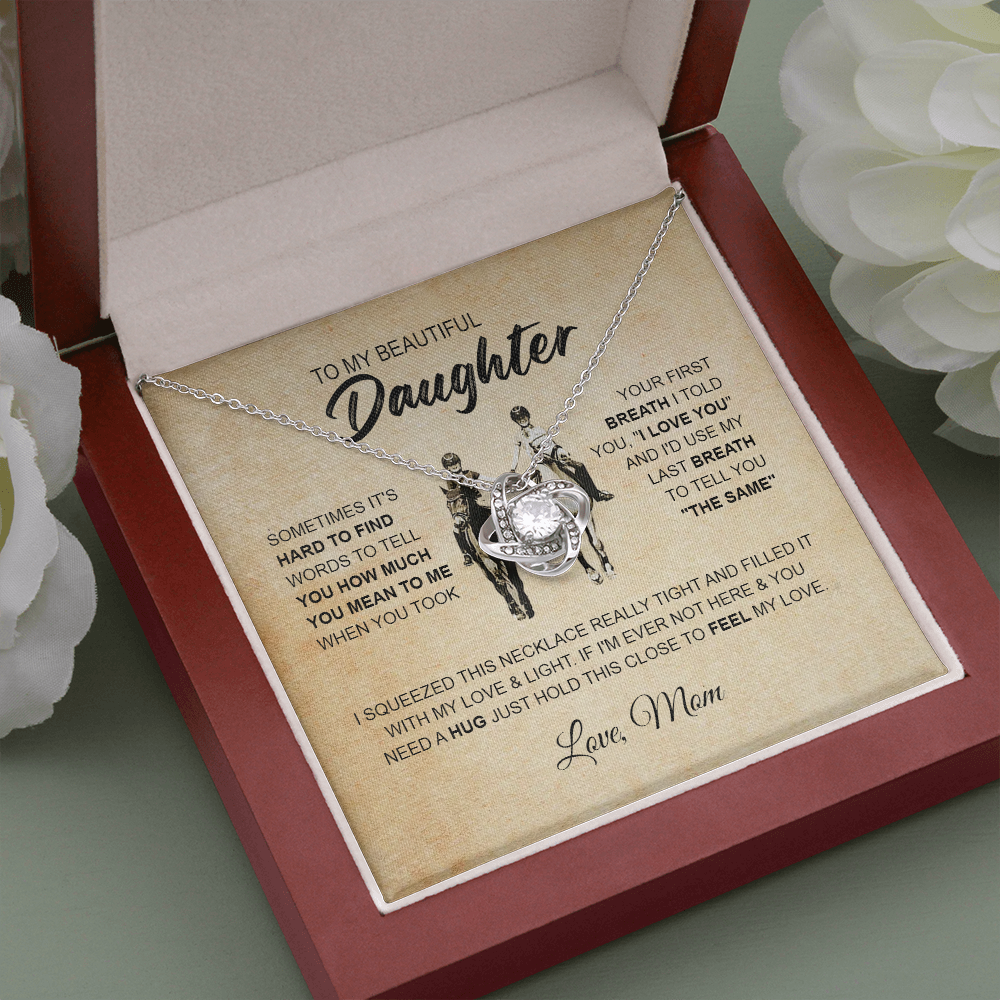 To My Beautiful Daughter | Love Knot Necklace